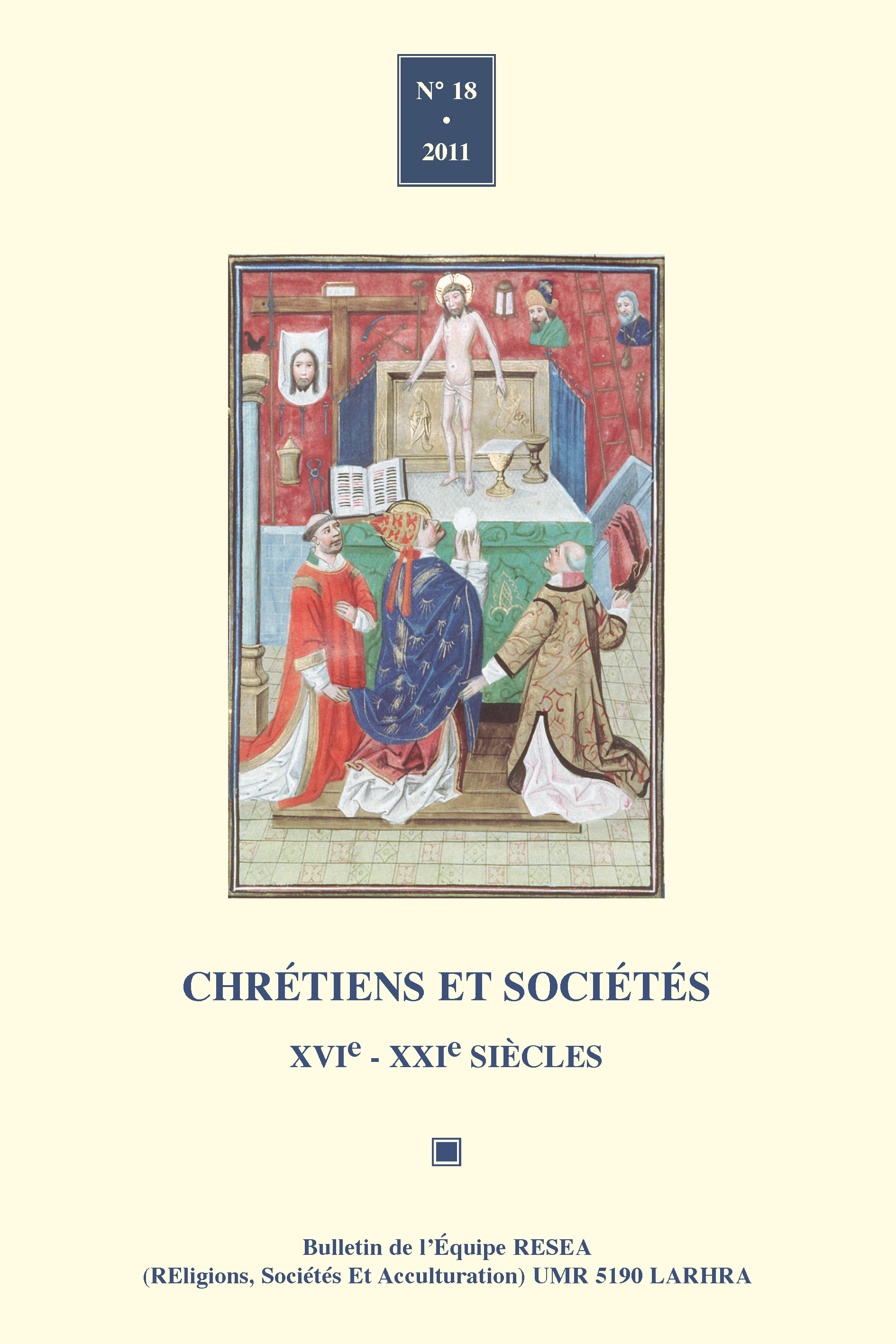 Chrétiens et sociétés n°18 (2011)